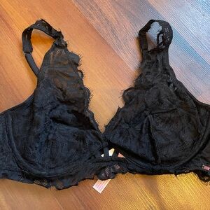PINK Victoria secret no padding black lace bra